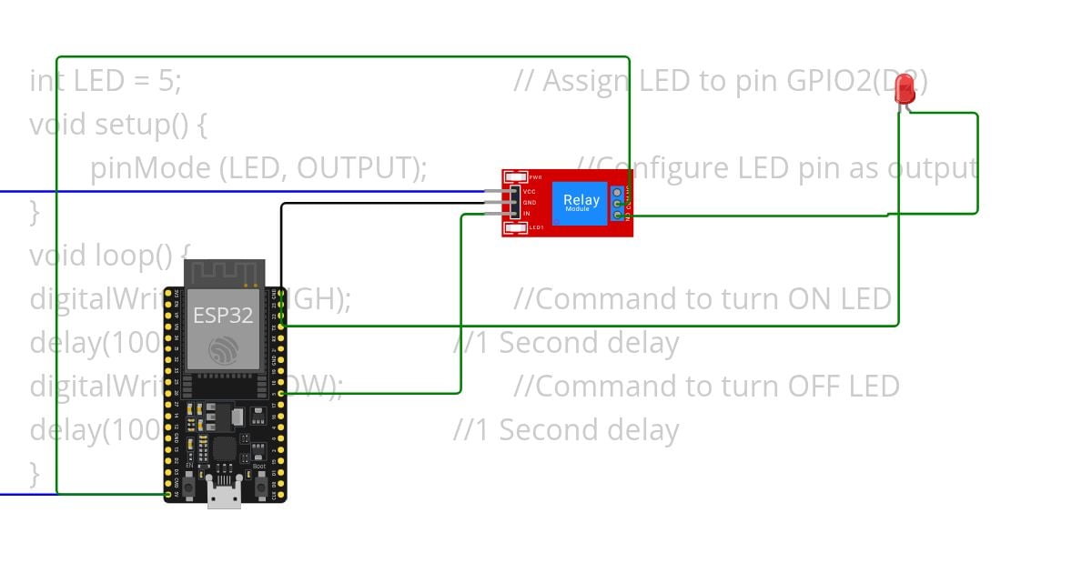 ESP32 LED simulation