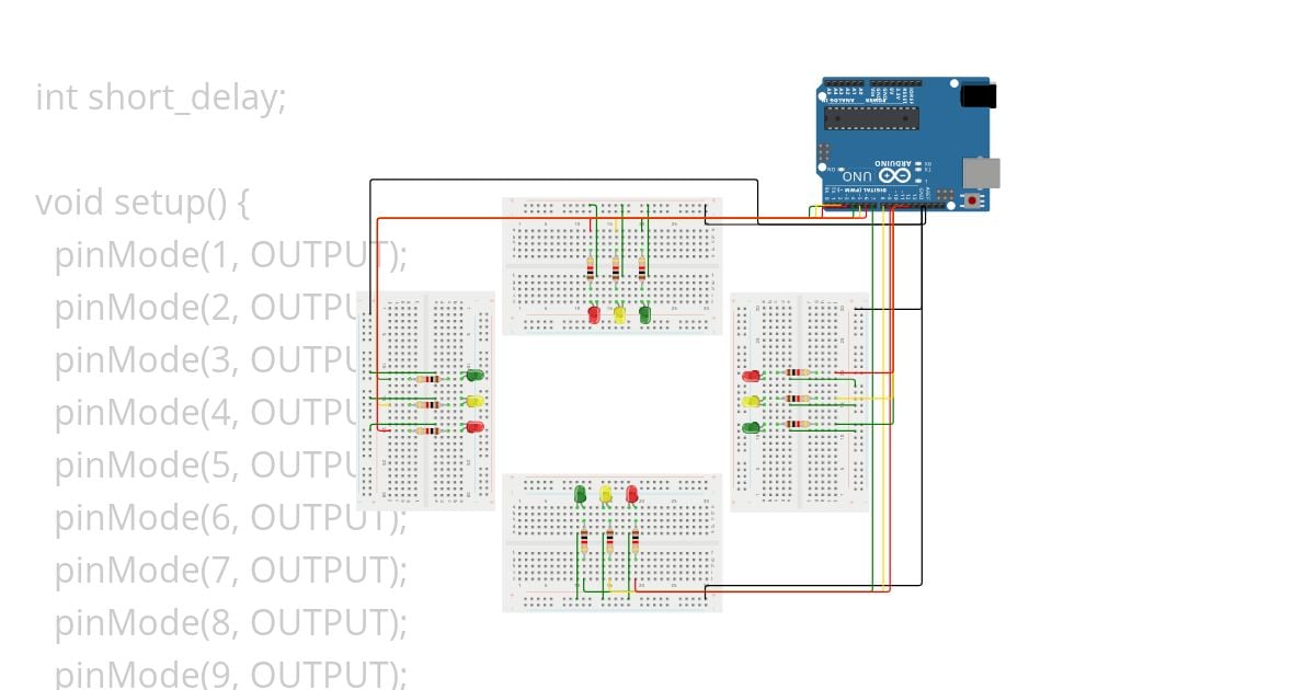 Intersection Traffic Light simulation