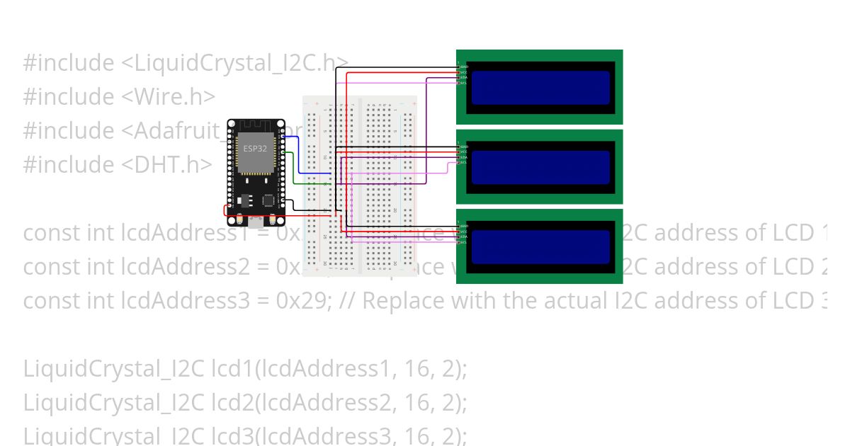 Multiple output in lcd display Copy simulation