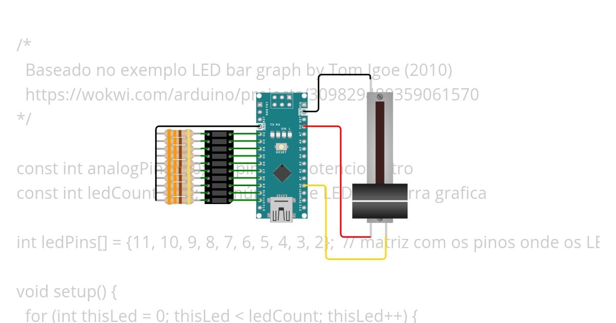 LED_BarGraph_Pot simulation