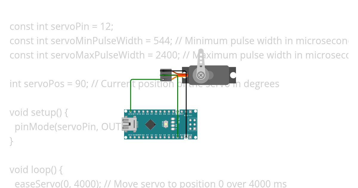 servo smoothing no library simulation