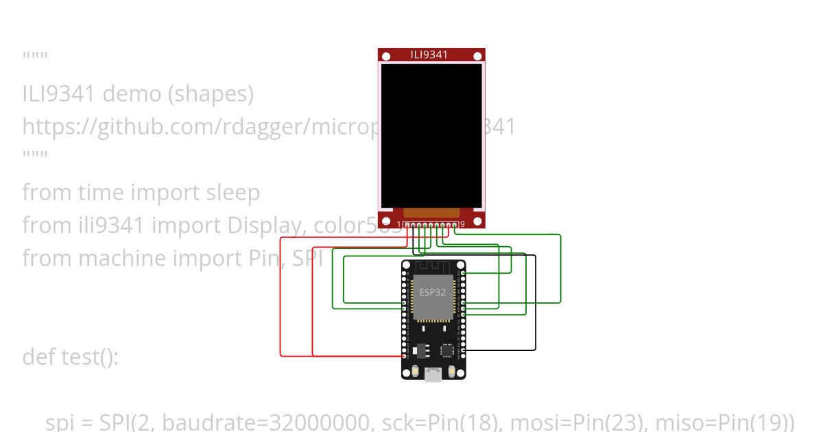 spi:ili9341 simulation