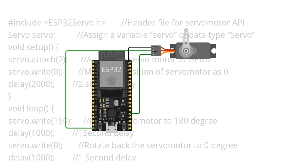 ESP32 SERVO simulation