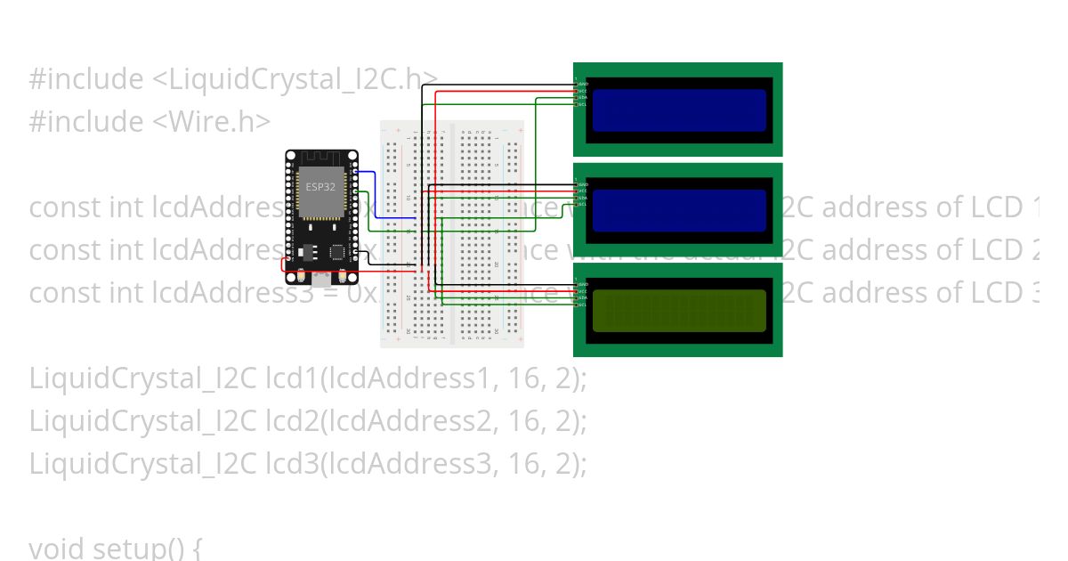 Multiple output in lcd display Copy simulation