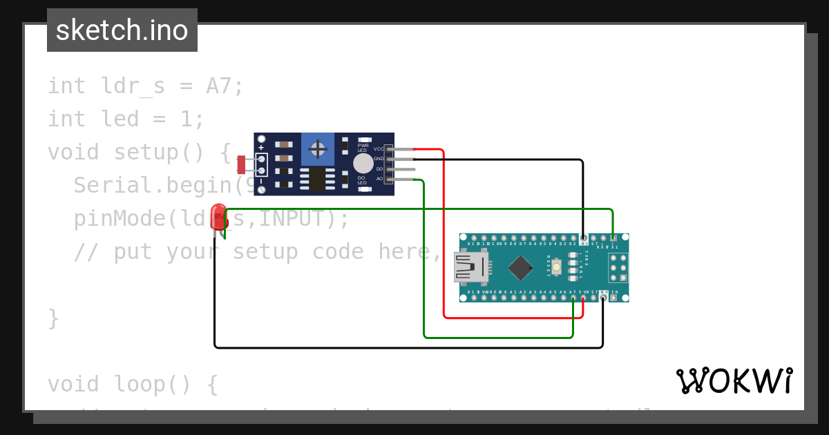 ldr sensor - Wokwi ESP32, STM32, Arduino Simulator
