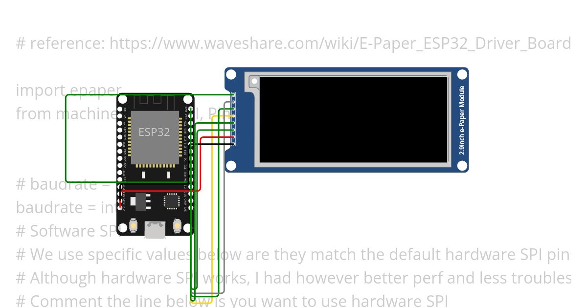 spi:e-paper simulation