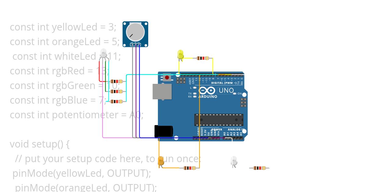 IOT LED traffic light simulation