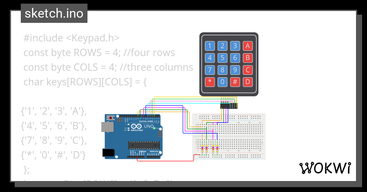 Keypad - Wokwi ESP32, STM32, Arduino Simulator