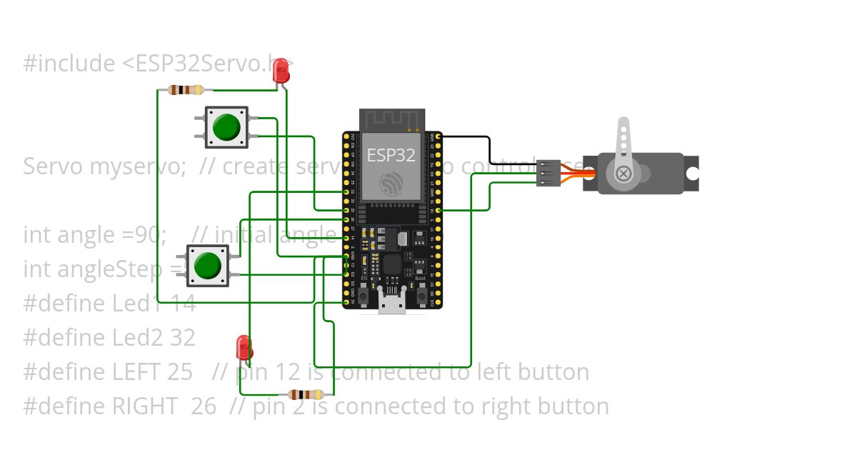 esp32 servo control simulation