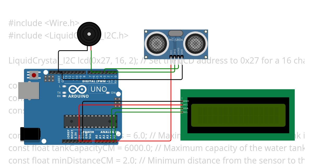 ultrasonic water level Copy simulation