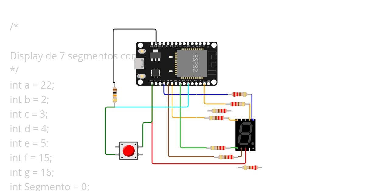 Display de 7  ESP32  simulation