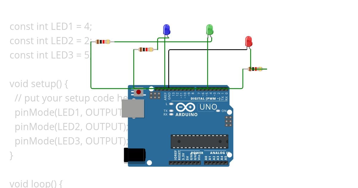 Uno Led 3 lights  Copy simulation