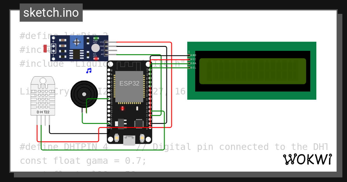 LDR ESP V1 Copy - Wokwi ESP32, STM32, Arduino Simulator