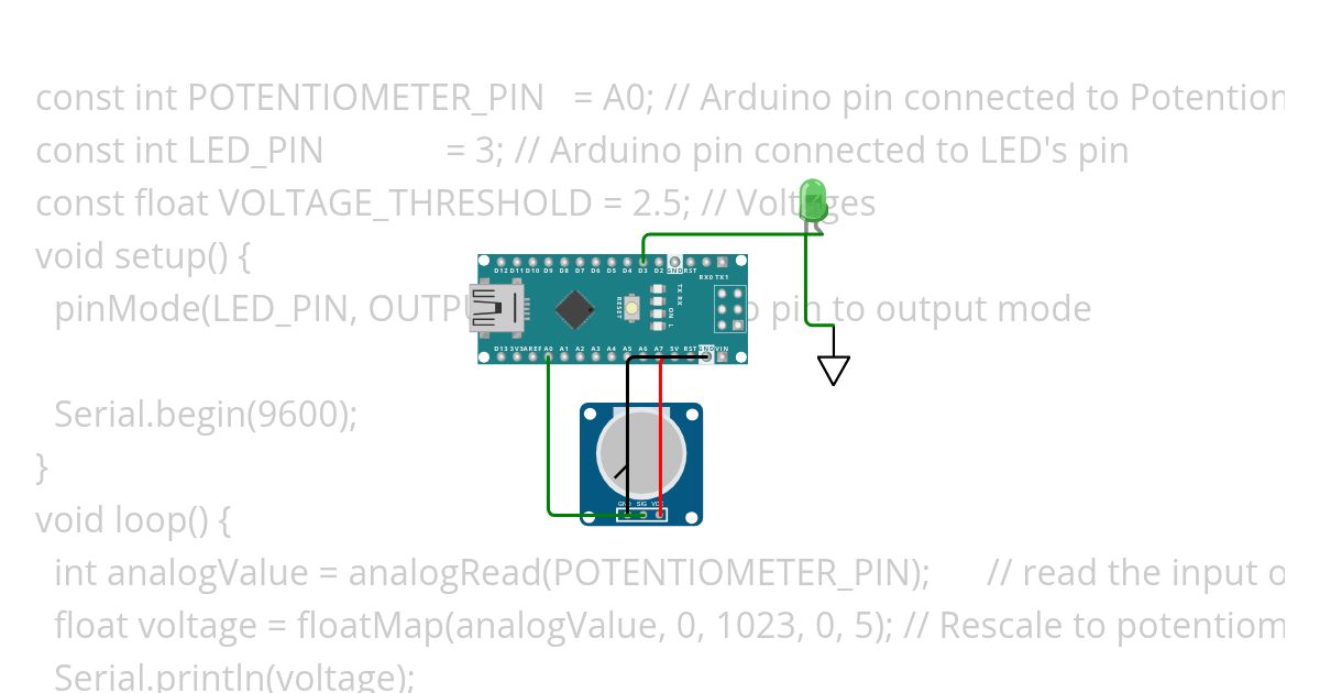 led voltage thresold simulation