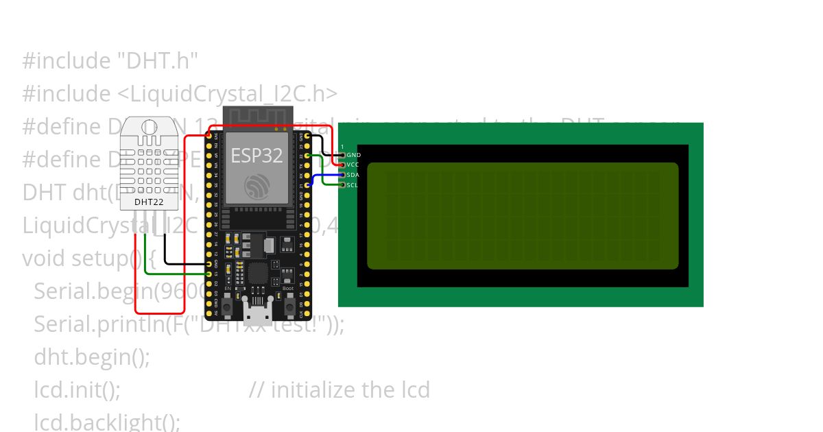 DHT22_LCD_I2C simulation