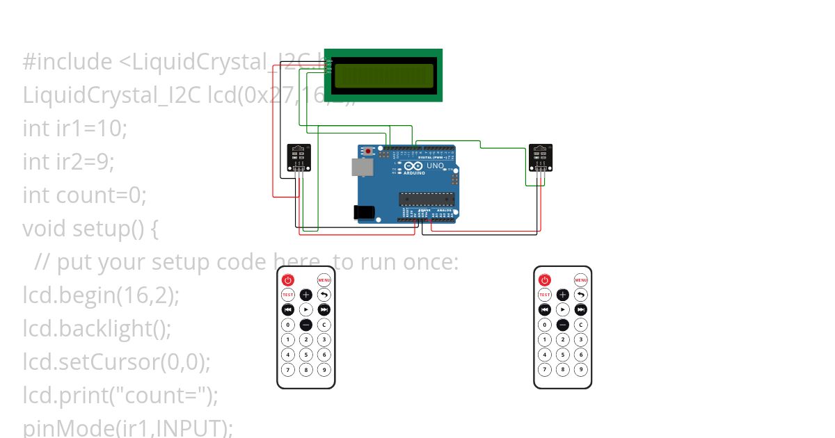 ir sensor count persone simulation
