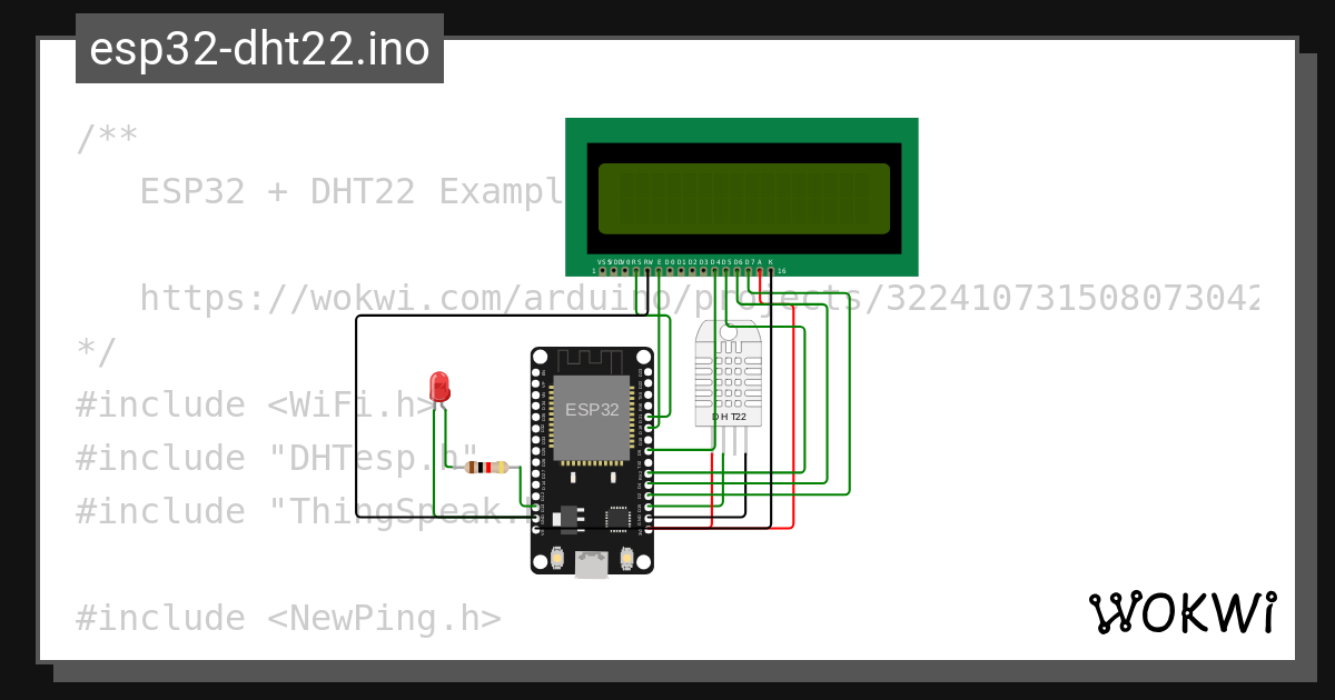 Esp32 dht22 thingspeak copy 4 wokwi esp32 stm32 arduino simulator