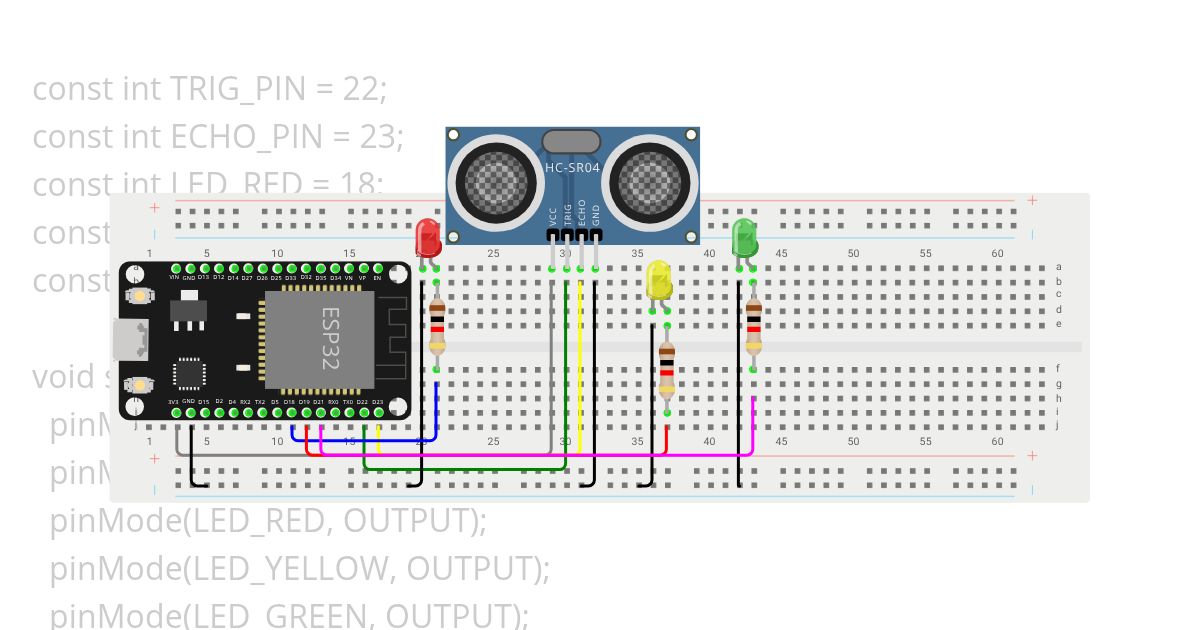 Ultrasonic Module HC-SR04 (ESP32_Lab5_4)    .2 simulation