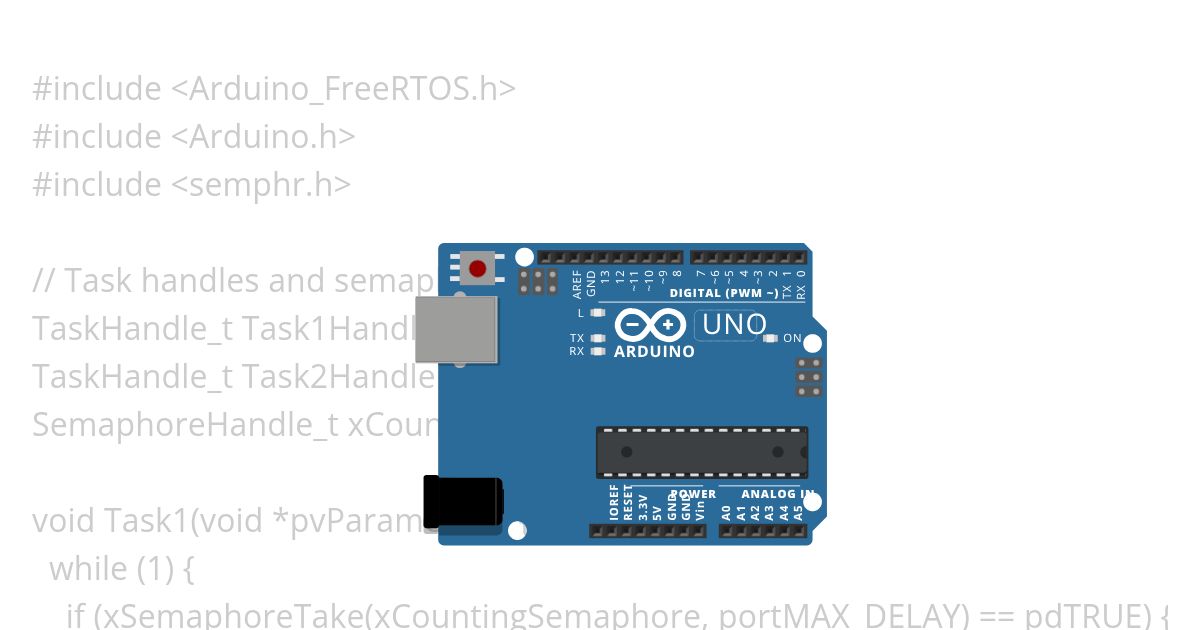  Using Counting Semaphore with Max Count = 1 simulation