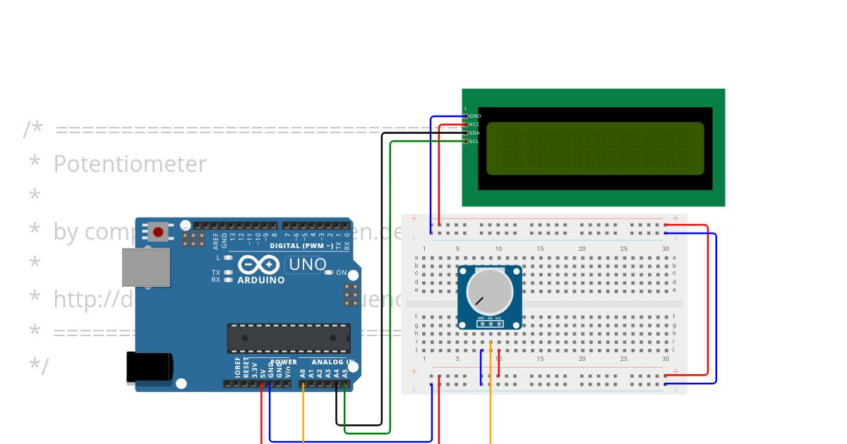 06 Potentiometer [Arduino UNO] simulation