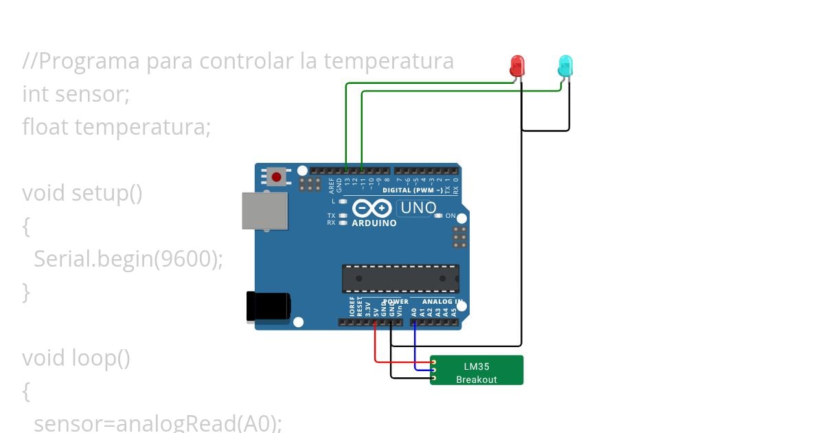 Sensor LM35 simulation