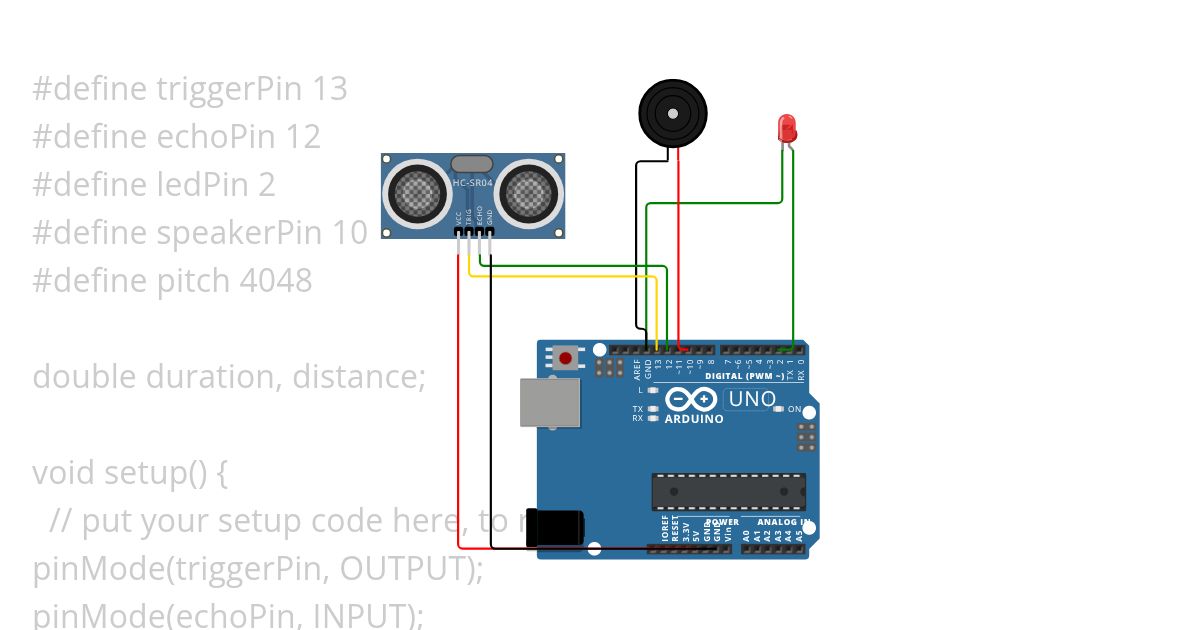 Distance Sensor simulation