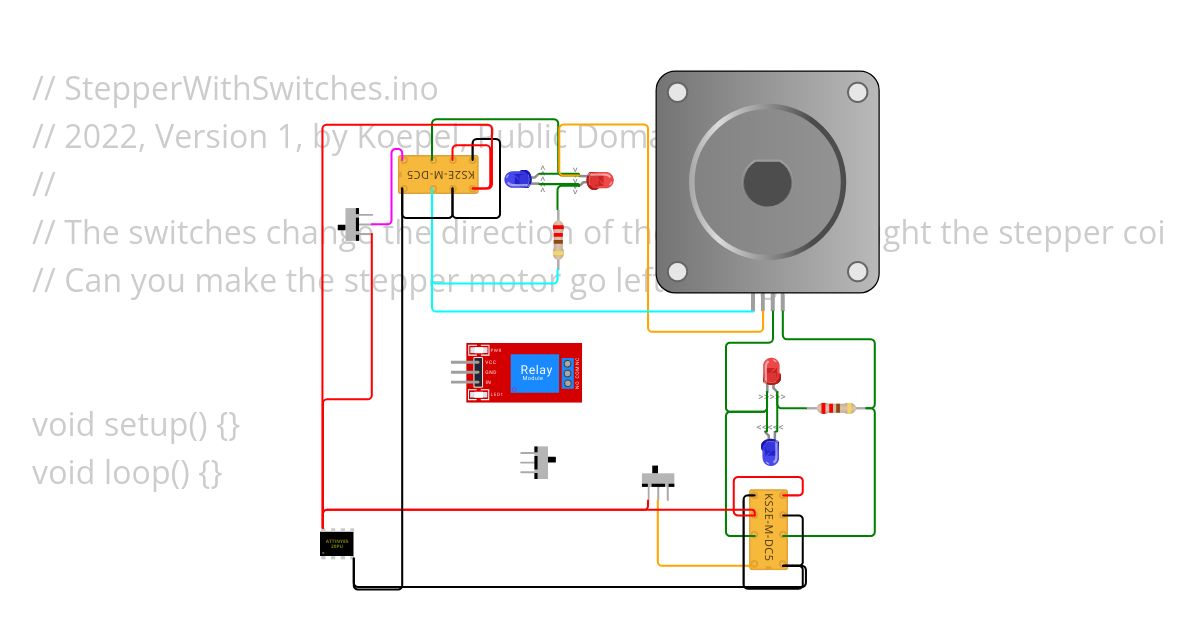 LABELs StepperWithSwitches.ino  simulation