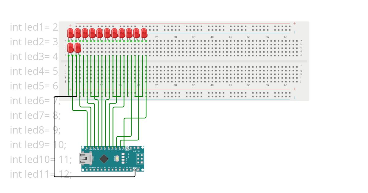 led series blink simulation