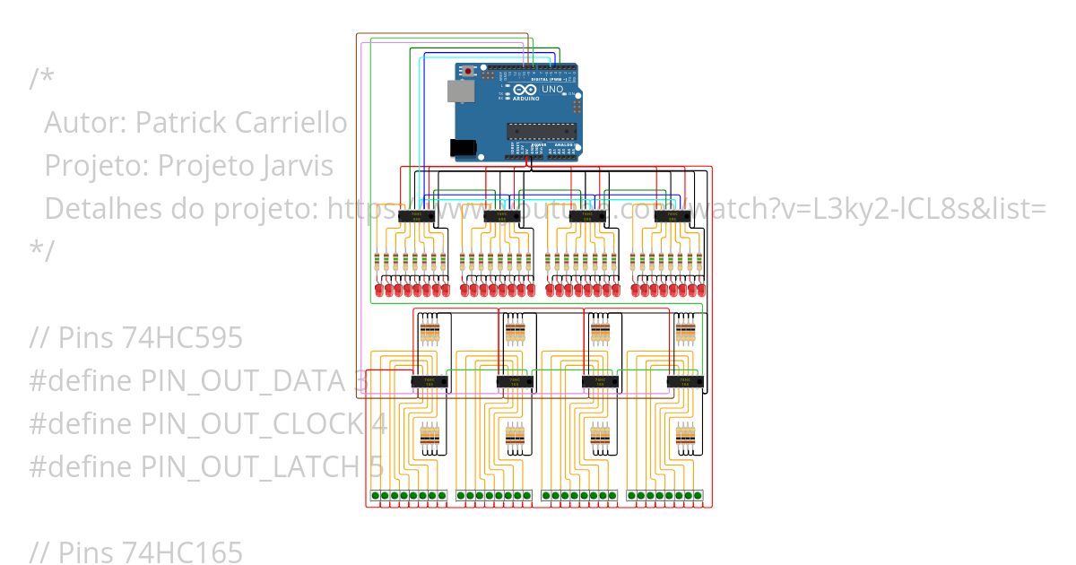 74HC165-74HC595-cascade simulation