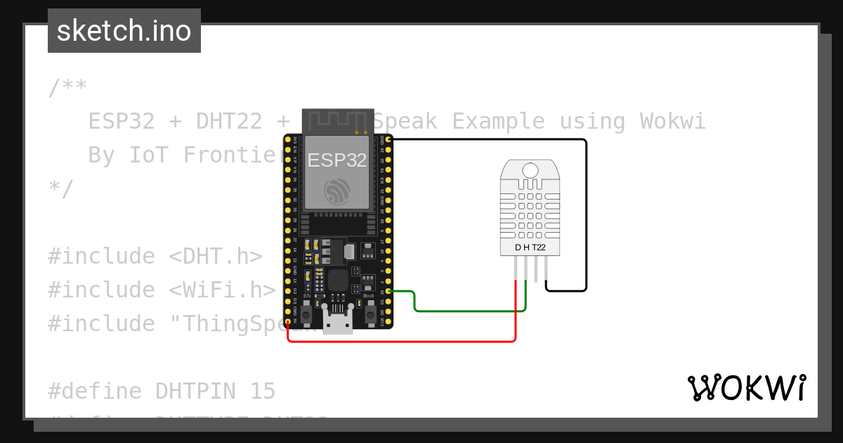 My iot thingspeak 12 wokwi esp32 stm32 arduino simulator