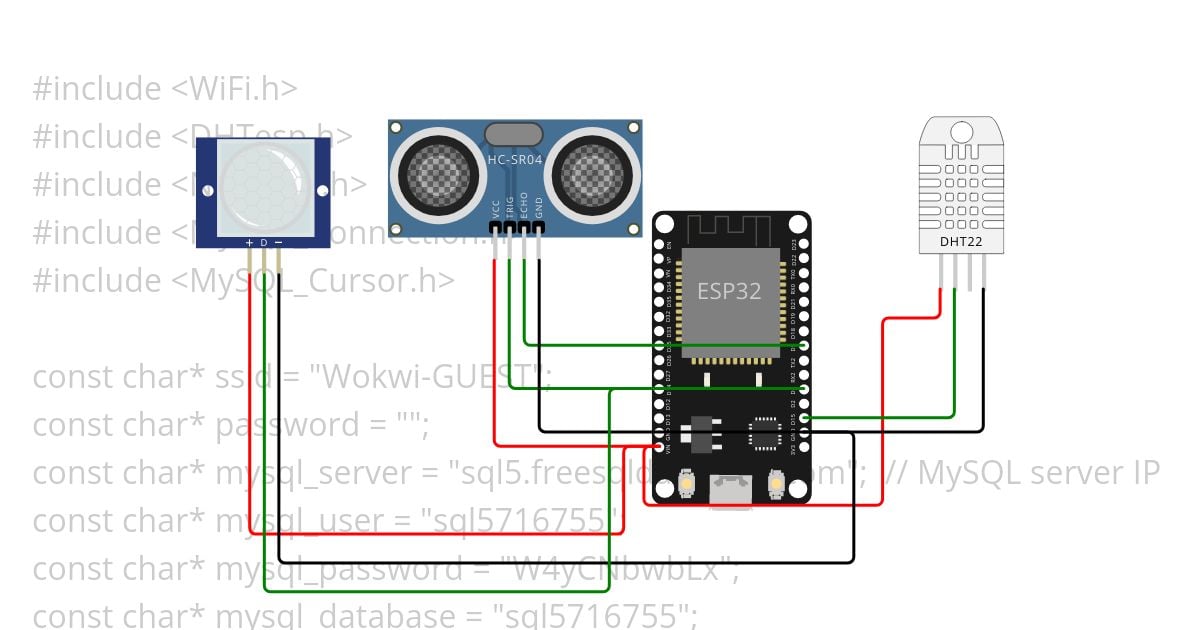 sensor data to mysql Copy simulation