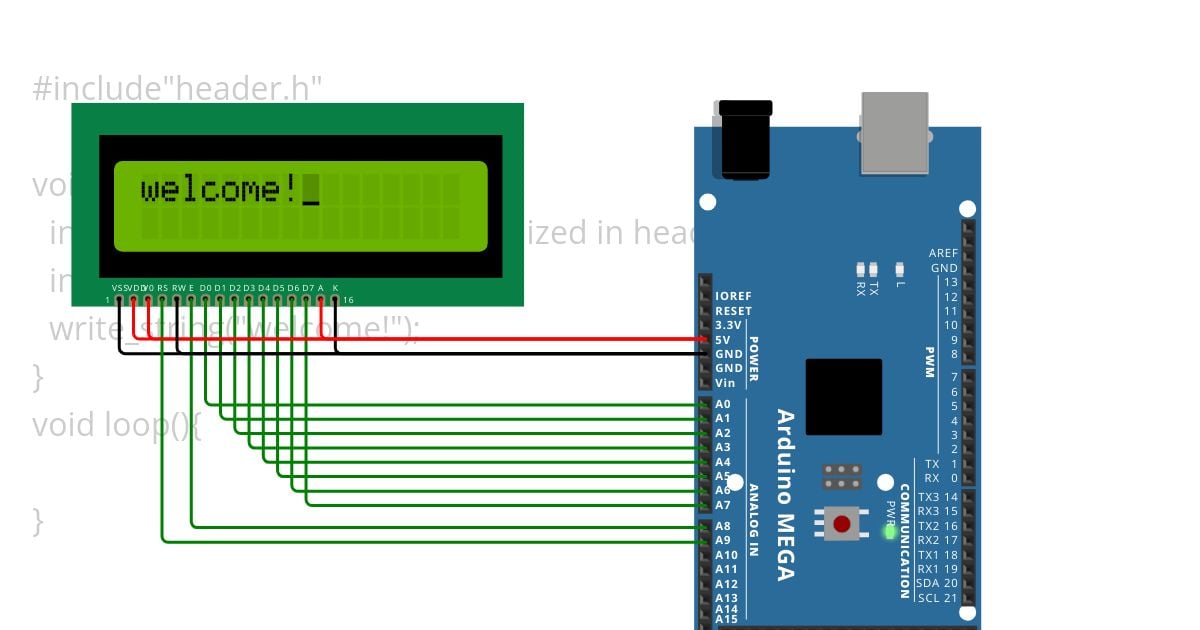 lcd first program simulation