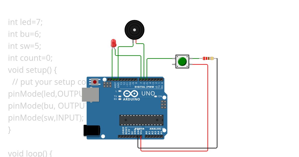 alternetive led,buzzer simulation