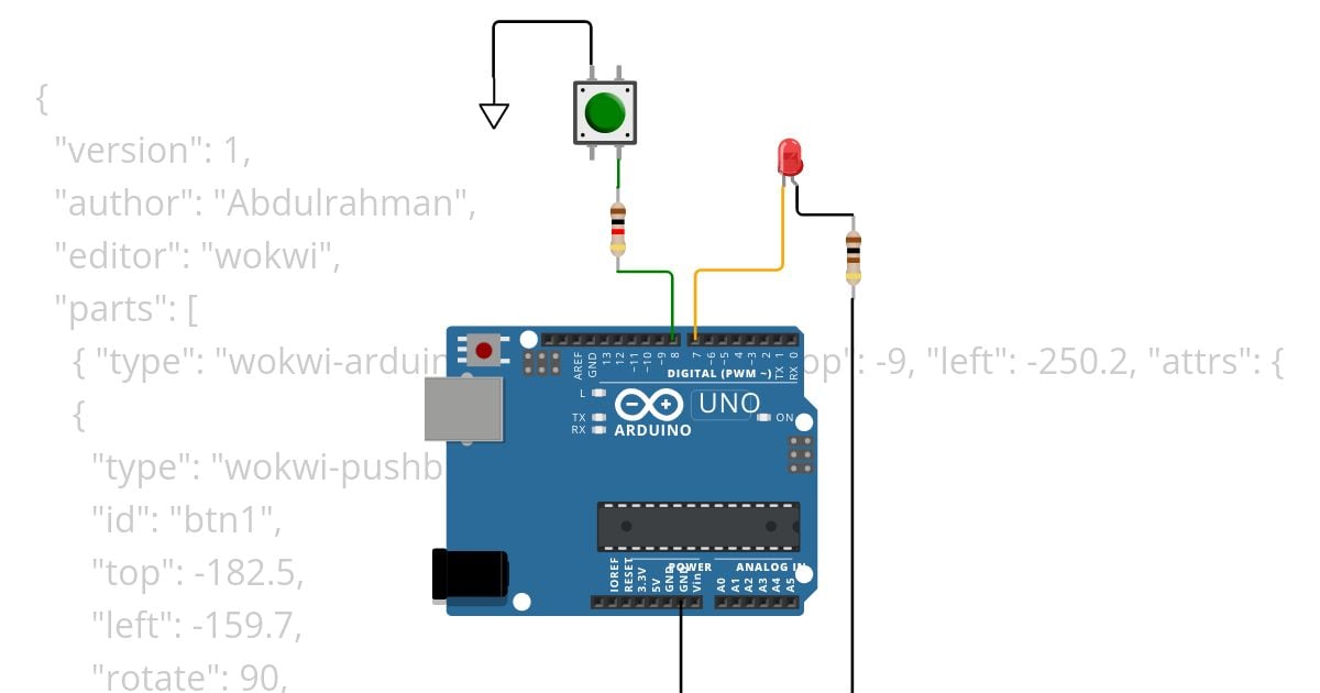 Arduino (pull down resistor) push button simulation