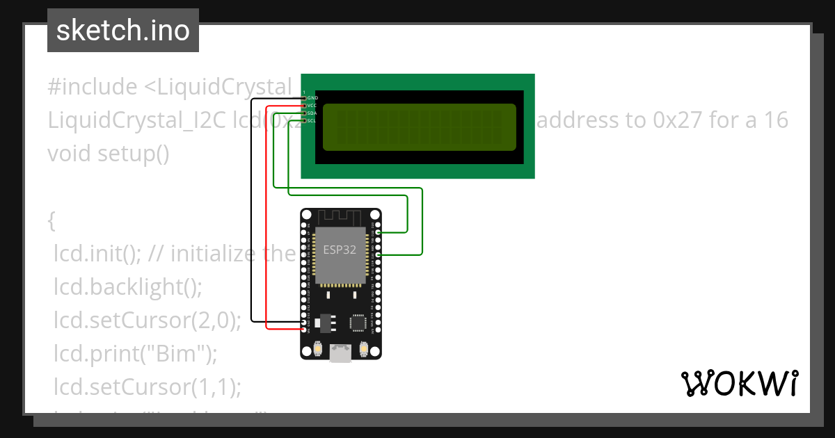 LCD - Wokwi ESP32, STM32, Arduino Simulator