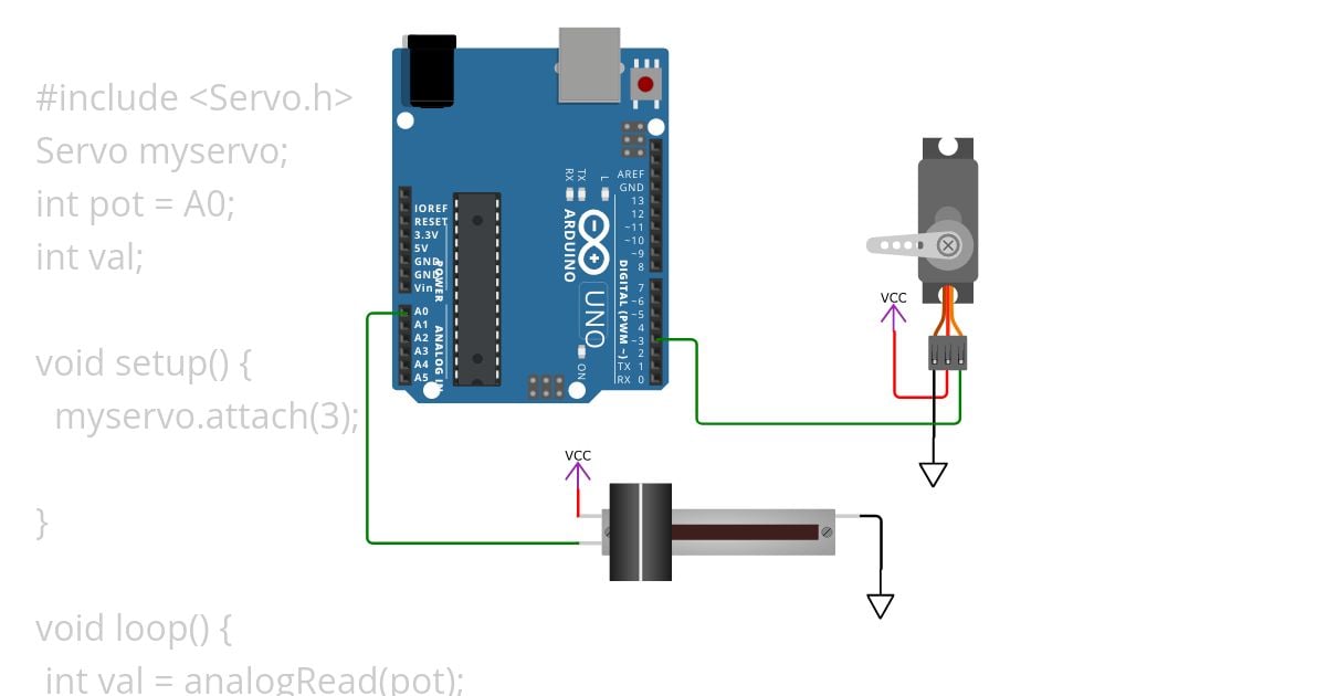 How to control Servo motor with Arduino simulation