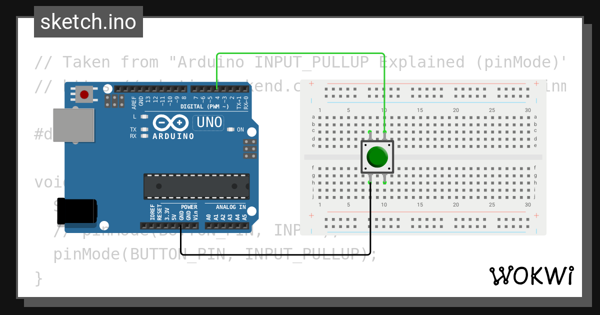 Input pullup floating pin wokwi esp32 stm32 arduino simulator