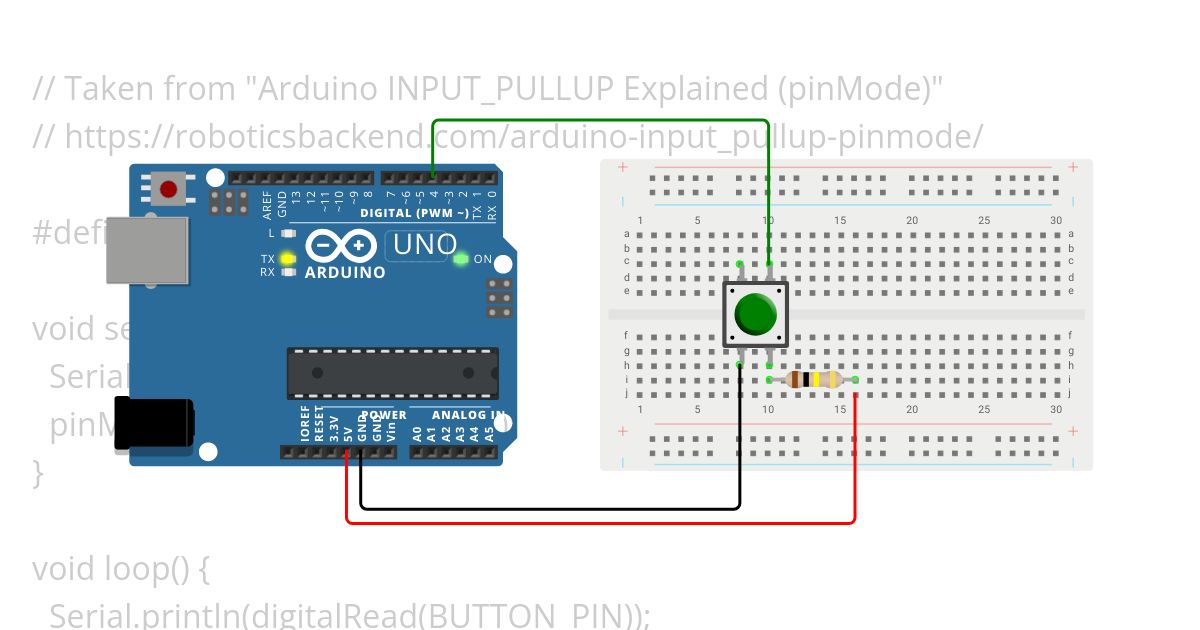 External Pull-Up Resistor Input simulation