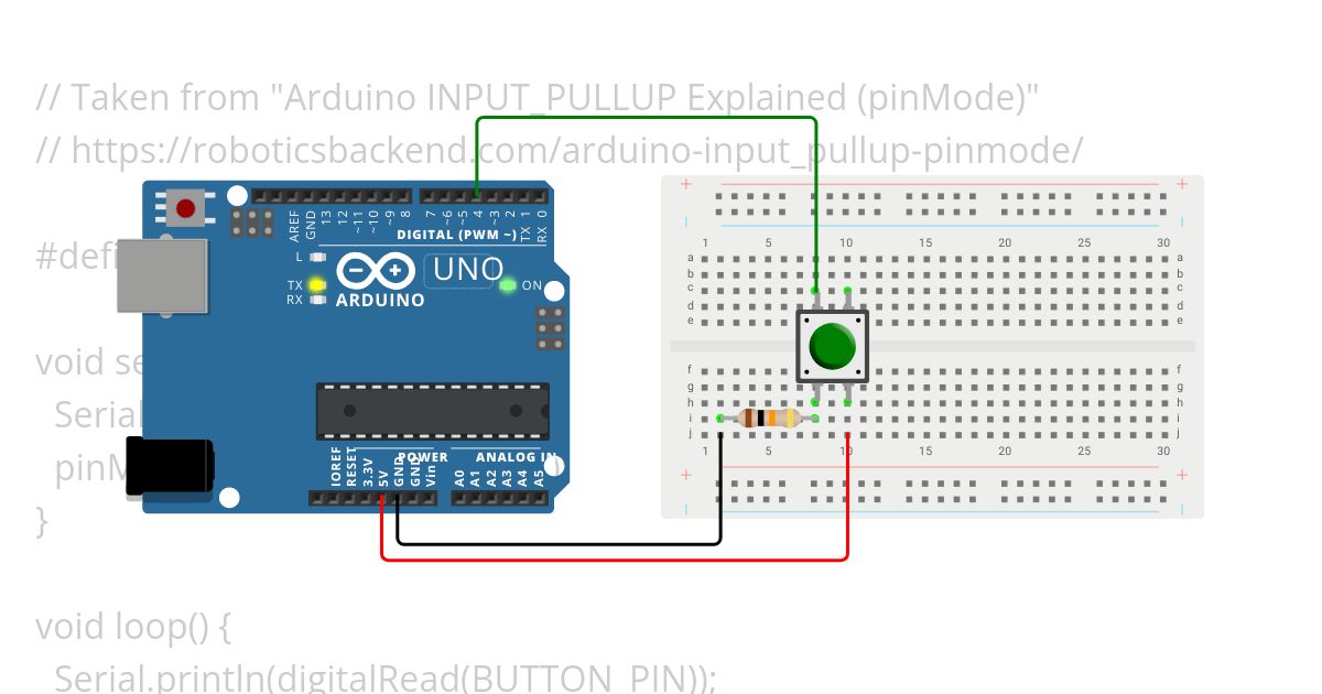 External Pull-Down Resistor INPUT simulation