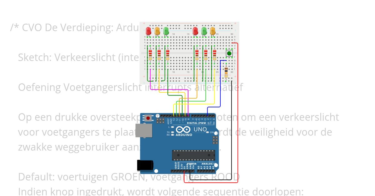 11 Verkeerslicht interrupts alternatief simulation