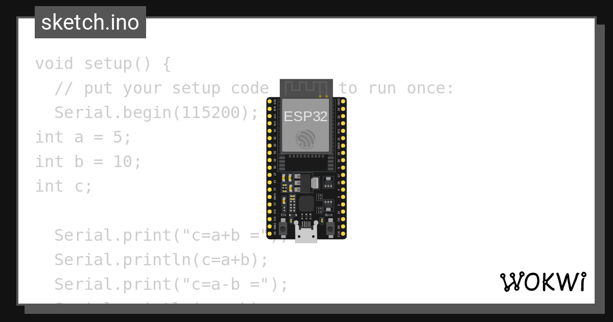 Lab 2 Arithmetic operators Copy - Wokwi ESP32, STM32, Arduino Simulator