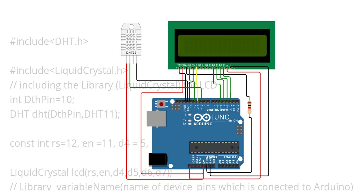 LCD Print dht simulation