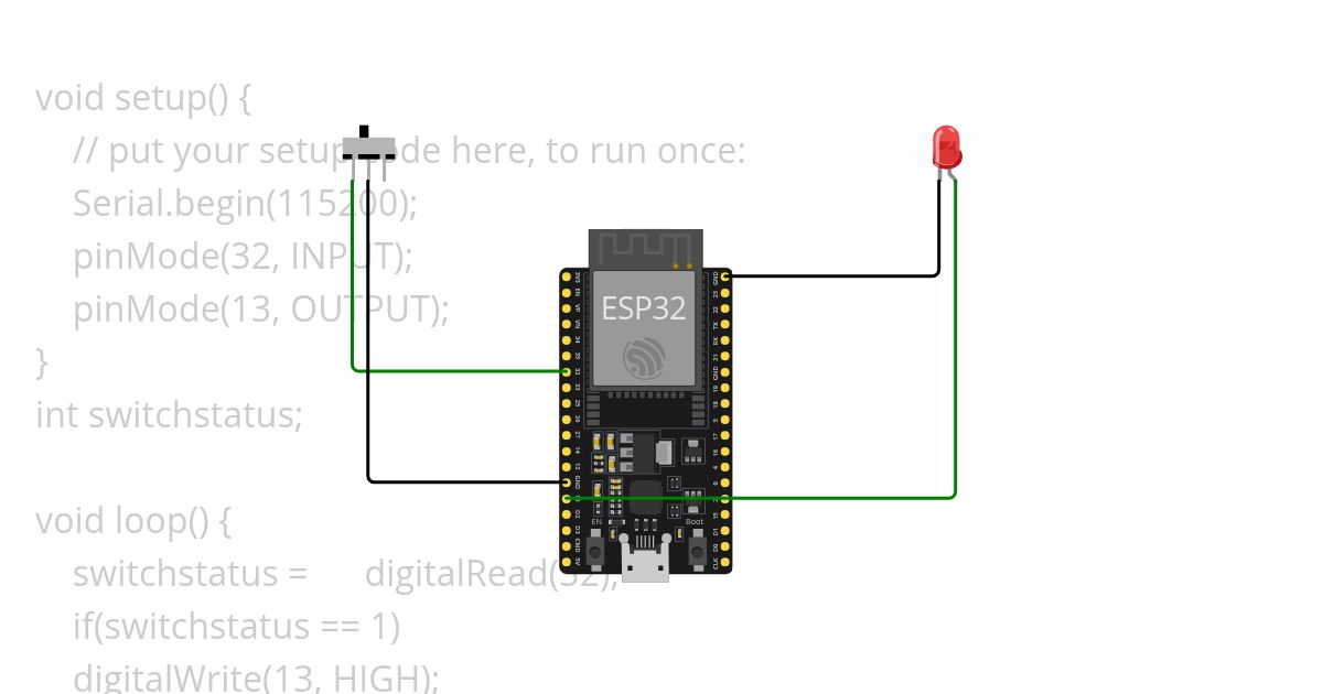 Switch LED simulation