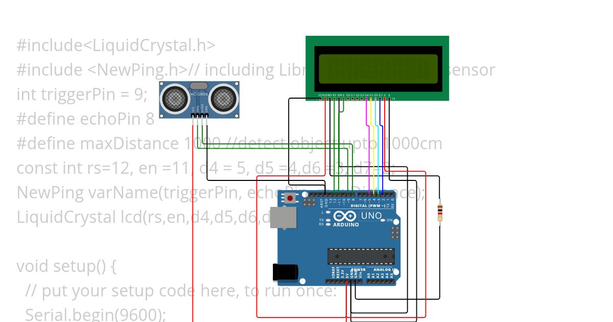 lcd_and_ultrasonic  simulation