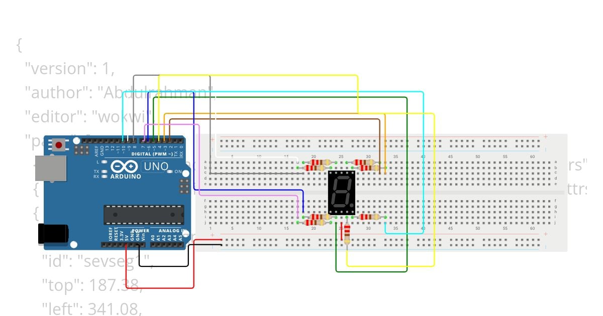 Arduino 7seg simulation