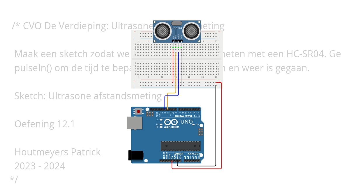 12.1 Afstandsmeting pulsin simulation