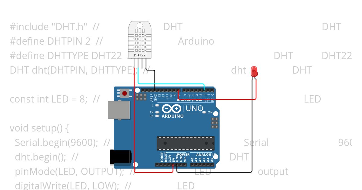 DHT_Tester.ino simulation