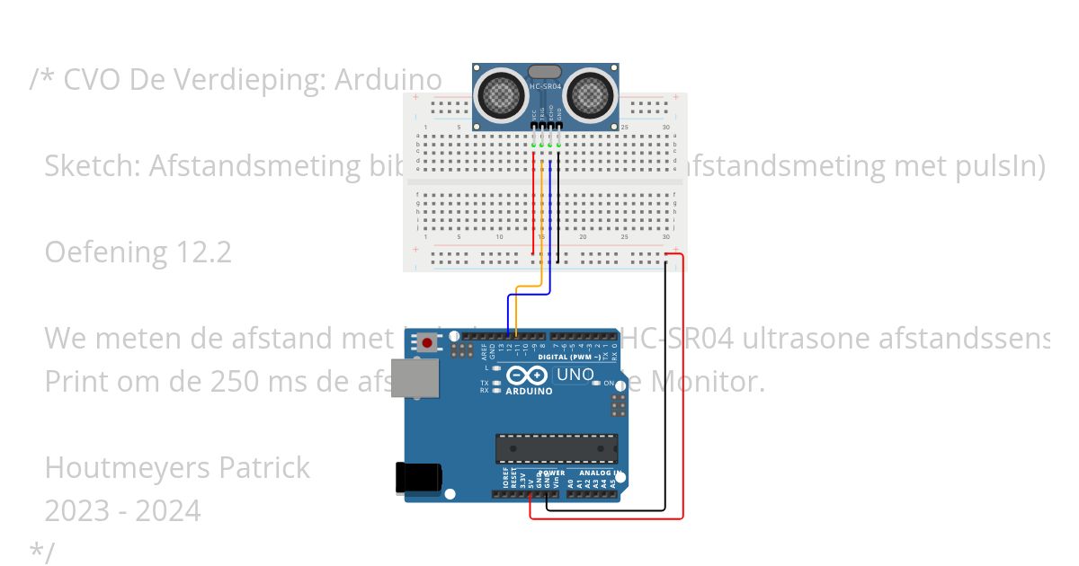 12.2 Afstandsmeting bibliotheek simulation