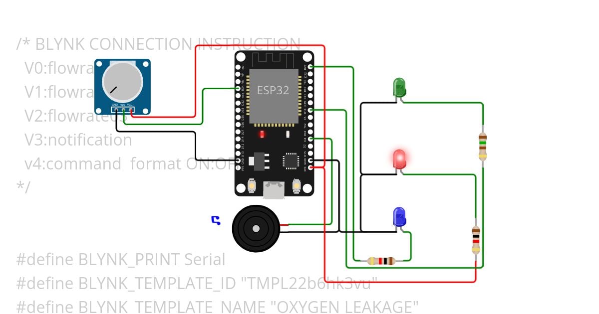 IOT BASED oxygen leakage station 02 simulation