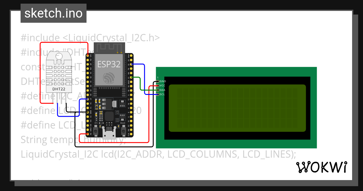 DHT22_I2C - Wokwi ESP32, STM32, Arduino Simulator